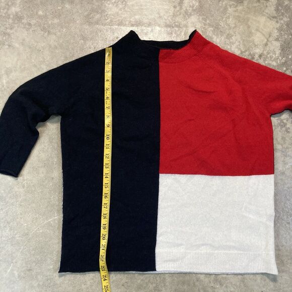 Diesel Sweater Womens Large Colorblock Jumper Wool Cashmere Blend Boxy - Picture 6 of 10